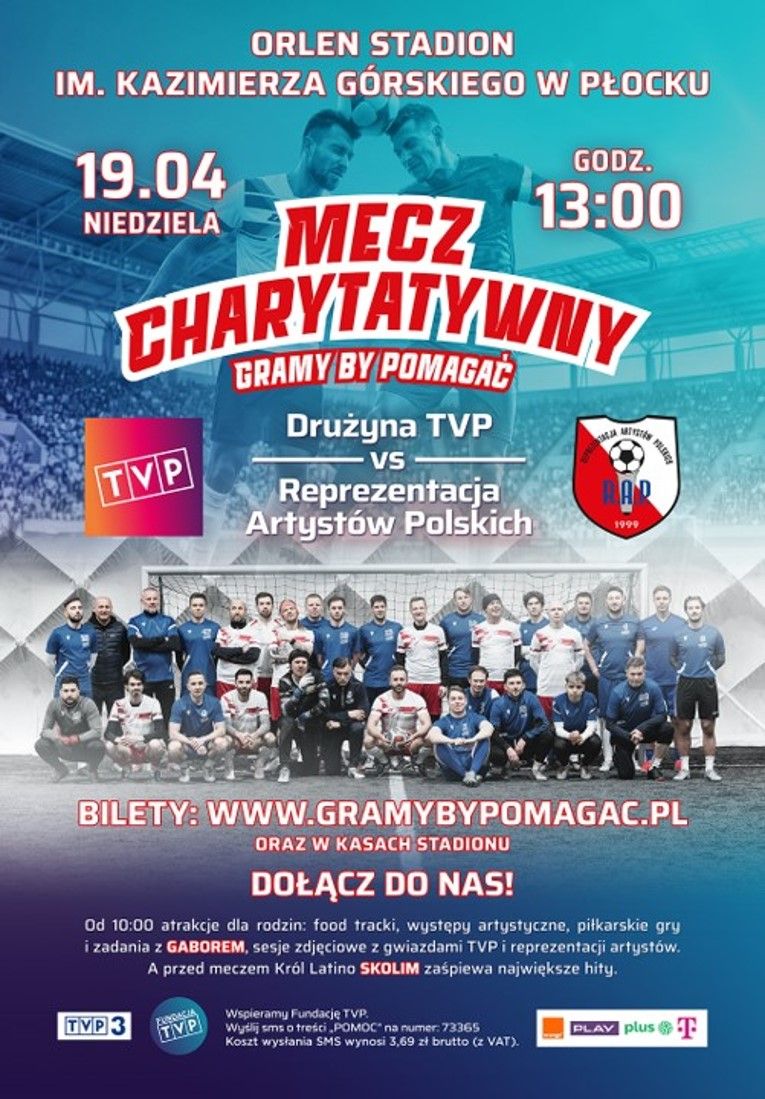 Mecz TVP kontra artyści w Płocku