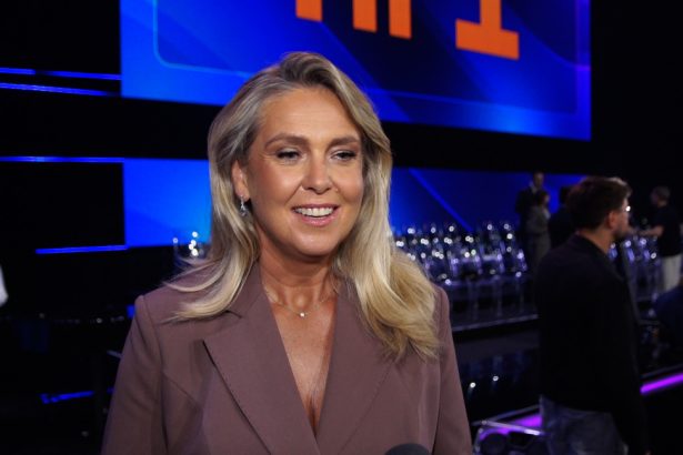 Ewa Wachowicz w studiu programu „Halo tu Polsat”