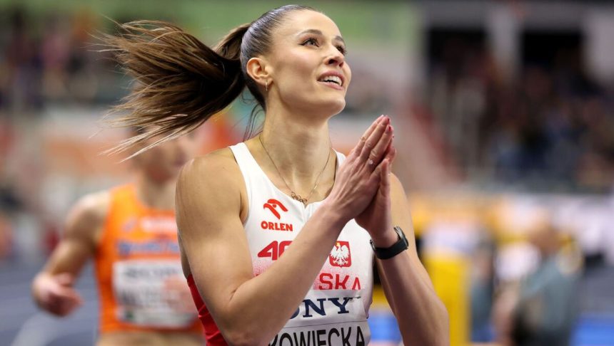 Natalia Bukowiecka podczas zawodów lekkoatletycznych