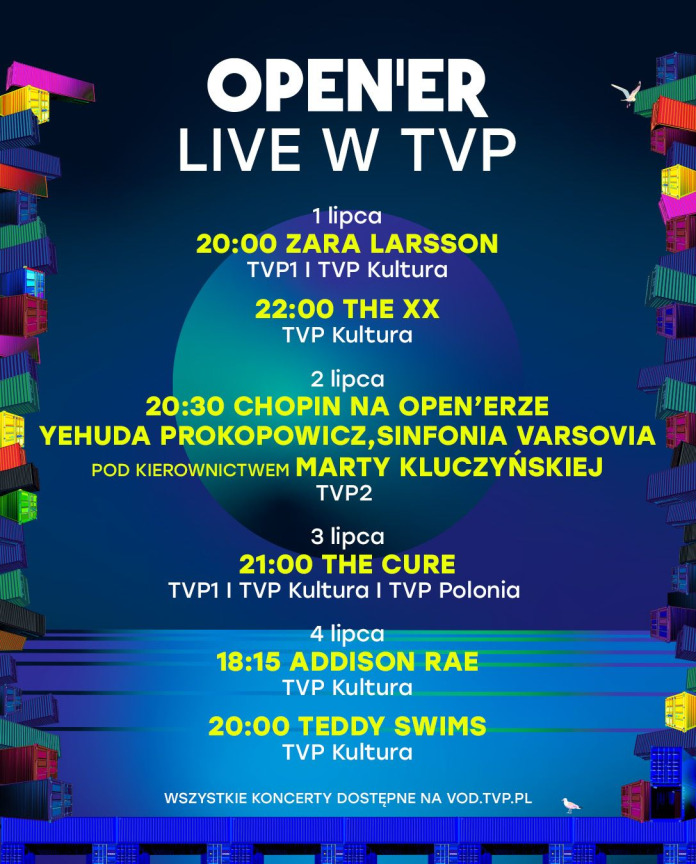 Plan transmisji Open’er Festivalu 2026 w TVP