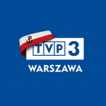 Logo TVP3 Warszawa z opaską Polski Walczącej