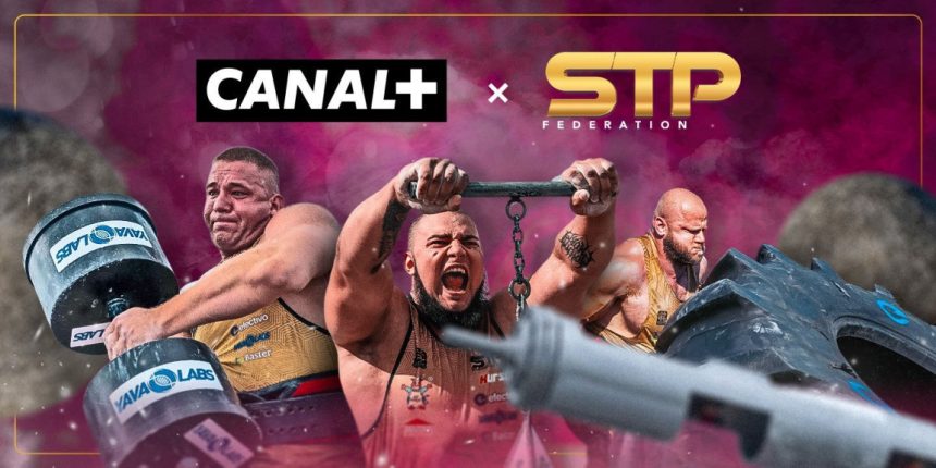 Zawodnicy Strongman Team Poland na grafice CANAL+