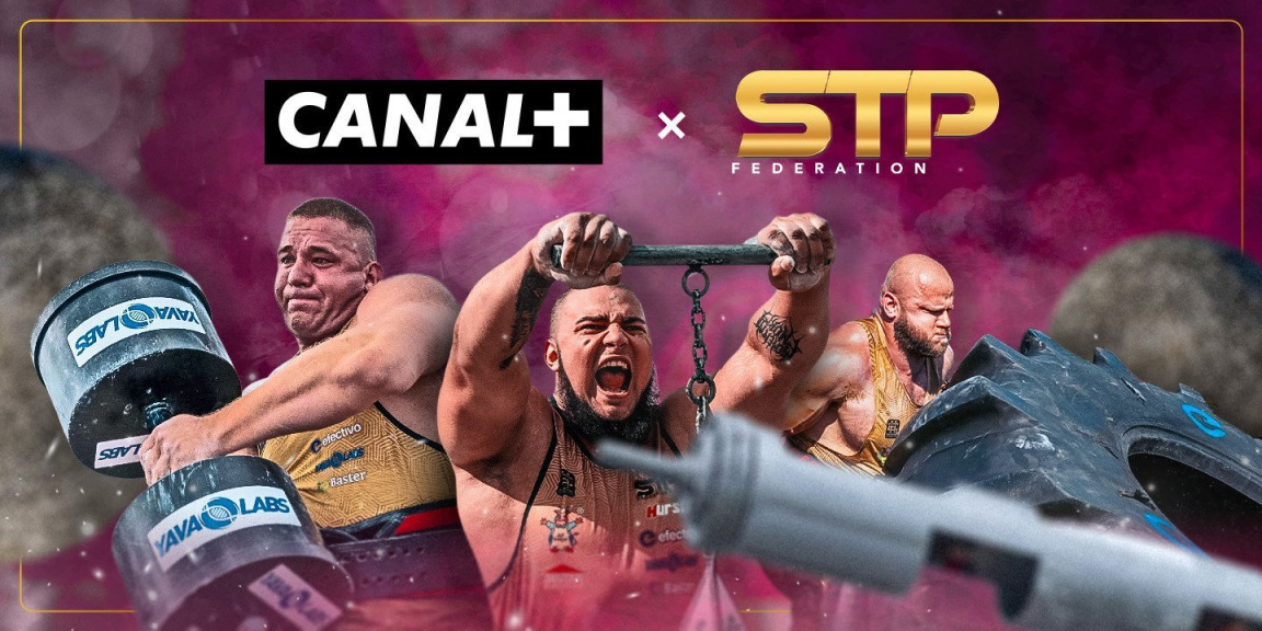 Zawodnicy Strongman Team Poland na grafice CANAL+