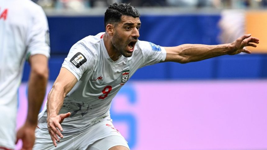 Piłkarz Iranu podczas meczu mundialu