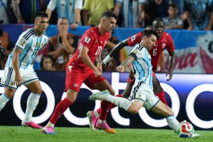 Lionel Messi podczas meczu reprezentacji Argentyny